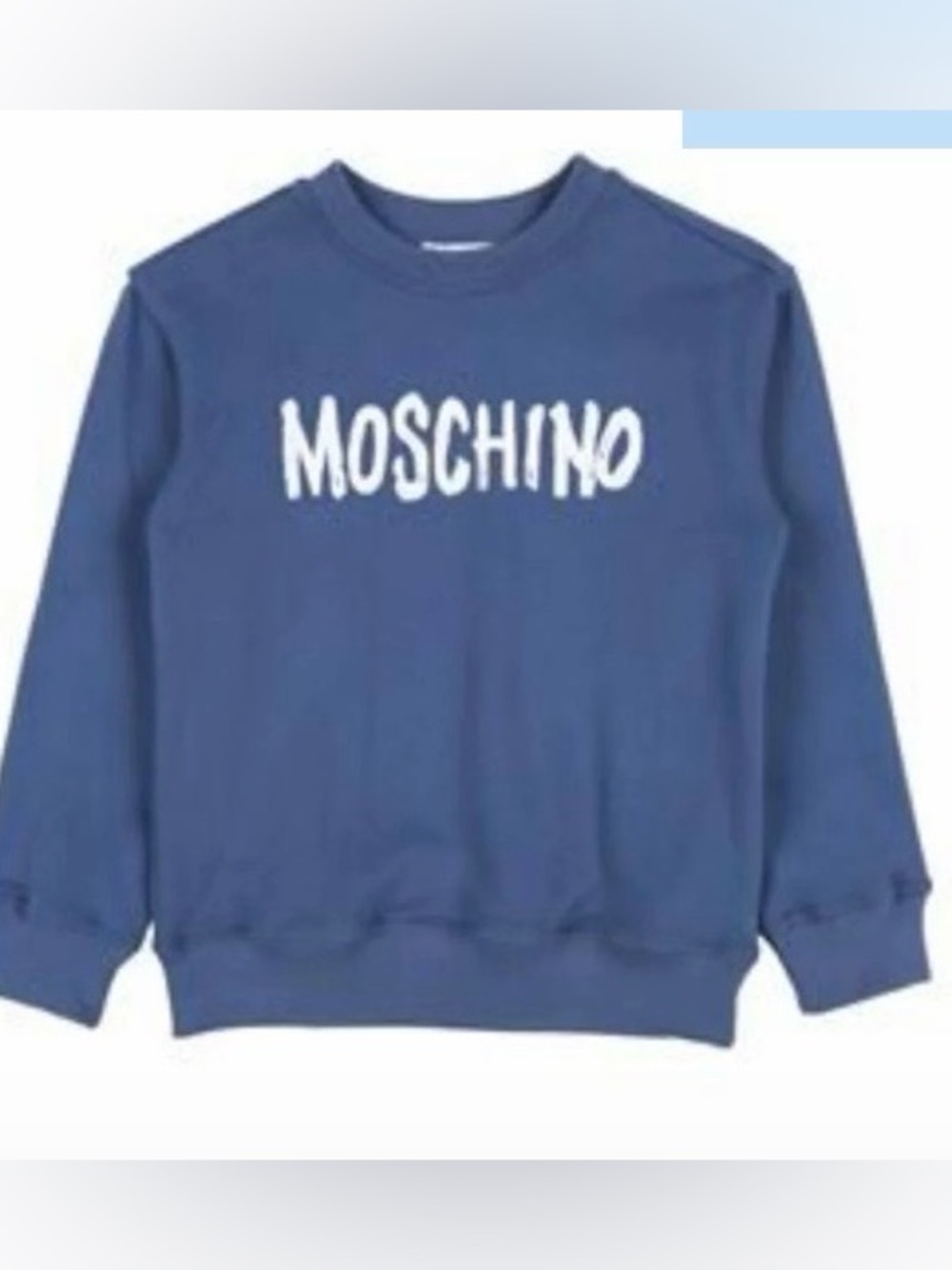 Moschino Kids Blue Logo Sweatshirt size 6